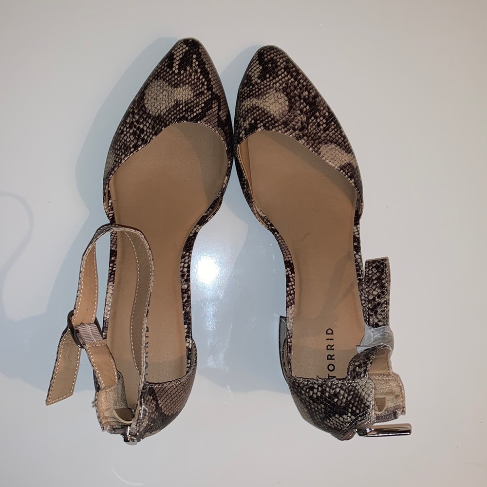 Torrid Size 12 CHUNKY SNAKESKIN HEEL